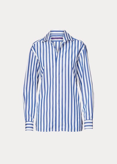 Women's Ralph Lauren Striped Cotton Shirts | 579413KSM